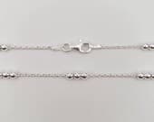 Product image thumbnail 5 for Three Ball Chain Necklace | .925 Sterling Silver (16", 18", 20", 22", 24" + 30" lengths)