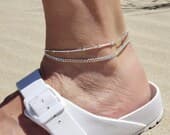 Product image thumbnail 8 for Fine Snake Ball Anklet | .925 Sterling Silver ( 9.5" + 1" extension (adjustable) length) Diamond Cut