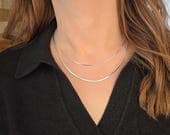 Product image thumbnail 9 for 2mm Square Snake Chain Necklace | .925 Sterling Silver (18", 20" lengths)