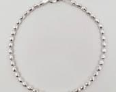 Product image thumbnail 4 for Beaded Oval Ball Bracelet | .925 Sterling Silver (6.5", 7" + 7.5" lengths)