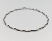 Product image thumbnail 2 for Twisted Oxidized Snake Bracelet | .925 Sterling Silver (6.5", 7", + 7.5" lengths)