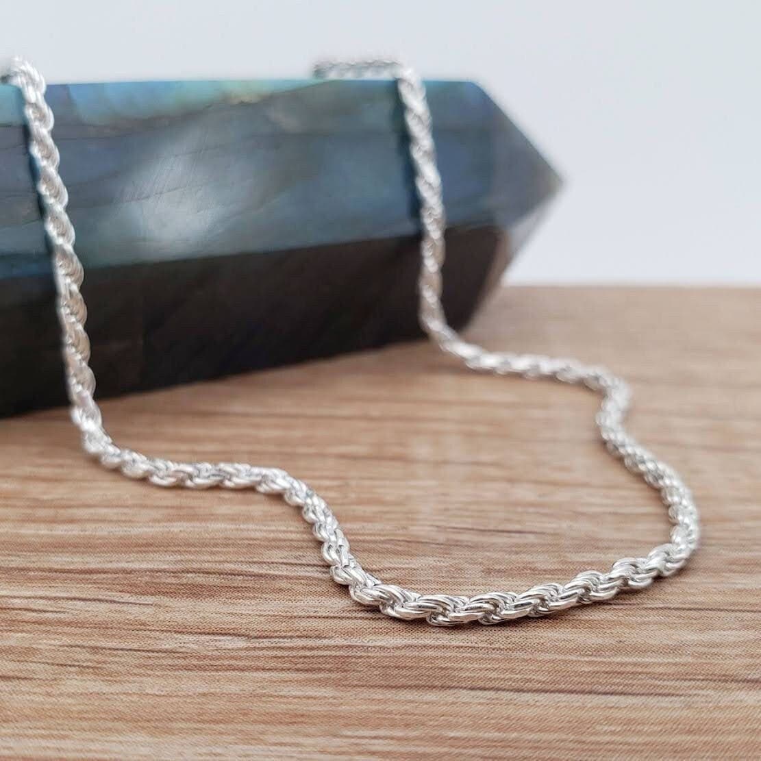 Main listing image for 1.8mm .925 Sterling Silver Rope Chain Necklace: Italian Made  | (16", 18", 20", 22", 24", 30" + 36" lengths)