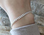 Product image thumbnail 1 for 4.4mm Curb Chain Bracelet | .925 Sterling Silver (6.5", 6.75", 7", 7.75", + 8.25" lengths)