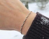Product image thumbnail 4 for Twisted Oxidized Snake Bracelet | .925 Sterling Silver (6.5", 7", + 7.5" lengths)