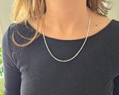 Product image thumbnail 5 for 2mm Square Snake Chain Necklace | .925 Sterling Silver (18", 20" lengths)