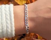 Product image thumbnail 4 for 5.6mm Curb Chain Bracelet | .925 Sterling Silver (6.5", 7", 7.5", 8" + 8.5" lengths)