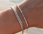Product image thumbnail 5 for 4.4mm Curb Chain Bracelet | .925 Sterling Silver (6.5", 6.75", 7", 7.75", + 8.25" lengths)