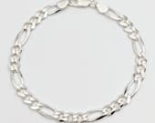 Product image thumbnail 3 for 5.8mm Figaro Chain Bracelet | .925 Sterling Silver (6.5", 7", 7.5", 8" + 8.5" lengths)
