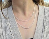 Product image thumbnail 2 for 3mm Figaro Chain Necklace | .925 Sterling Silver ( 16", 18", 20", + 22" lengths)
