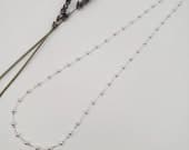 Product image thumbnail 6 for Sterling Silver Ball Chain Necklace: Dainty Satellite Rosary Chain