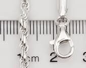 Product image thumbnail 6 for 2.6mm Rope Chain Necklace | .925 Sterling Silver (16", 18", 20" + 22" lengths)