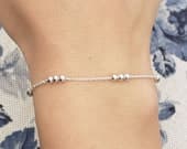 Product image thumbnail 1 for Three Ball Bracelet | .925 Sterling Silver (6.5", 6.75", 7", 7.5" +7.75" lengths)