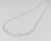 Product image thumbnail 4 for Heart Chain Necklace | .925 Sterling Silver (18" length)