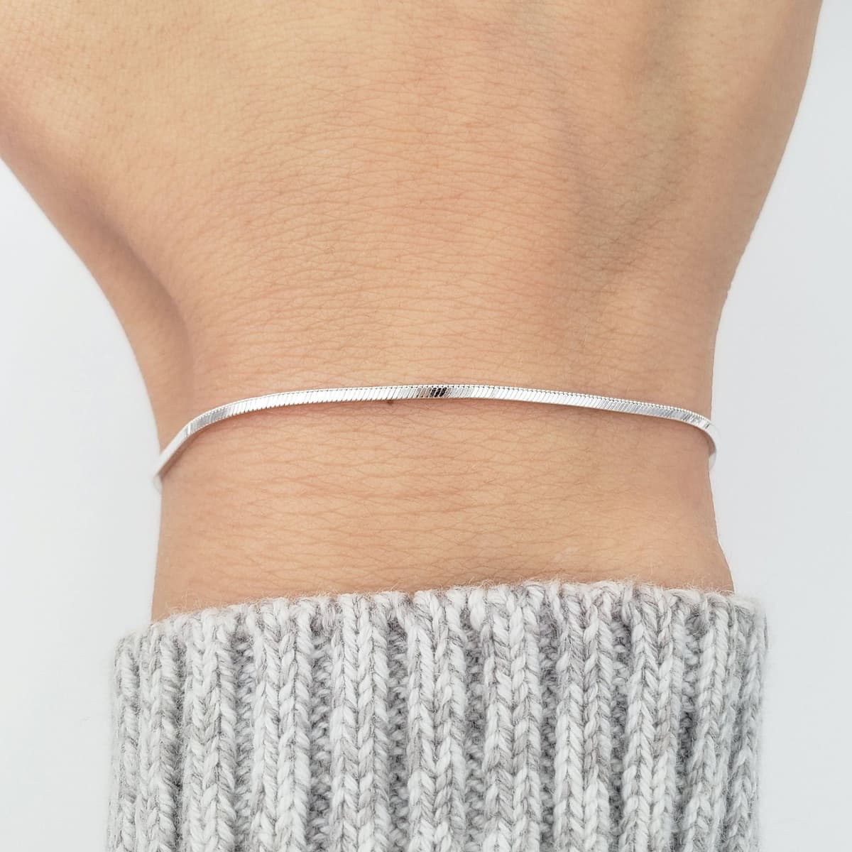Main listing image for Square Snake Chain Bracelet | .925 Sterling Silver (6", 6.5", 7", 7.5", 8", + 8.5" lengths)
