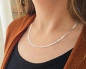 Product image thumbnail 7 for 3mm Bismark Chain Necklace | .925 Sterling Silver (16", 18", 20", + 22" lengths)