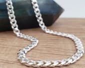 Product image thumbnail 1 for 4.4mm Curb Chain Necklace | .925 Sterling Silver ( 18", 20", 22", + 24" lengths)