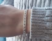 Product image thumbnail 6 for Sterling Silver Rombo Chain Bracelet: Italian Double Curb, 5.5mm